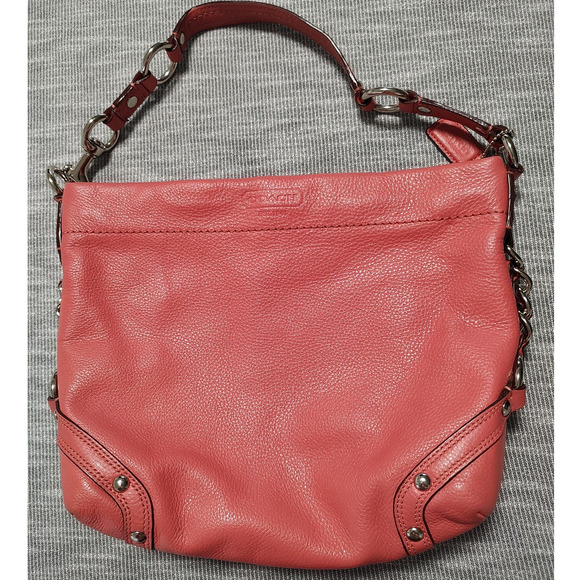 Coach Handbags - Coach Salmon Carly Pebble Leather Hobo Shoulder Bag Flawed